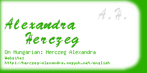 alexandra herczeg business card